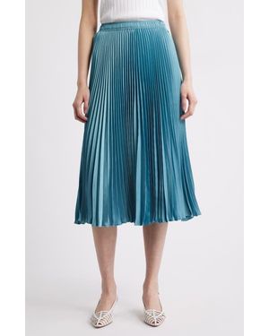 BOSS Vlysola Pleated Midi Skirt - Blue