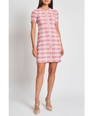 Misook Modern Fit Tweed Sheath Dress - Red