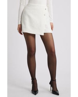 Open Edit Tweed Miniskirt - White