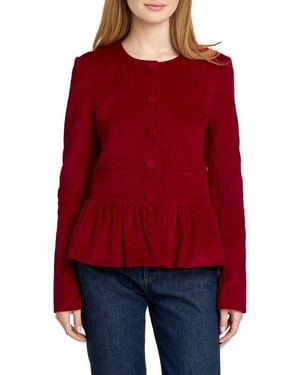 Wayf Charlie Peplum Jacket - Red