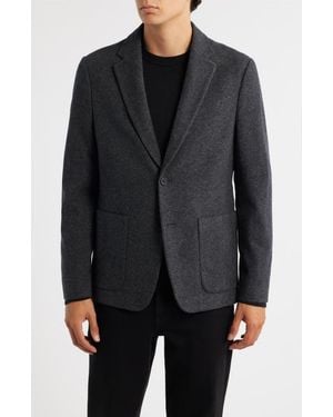 Theory Clinton Textured Knit Twill Sport Coat - Black