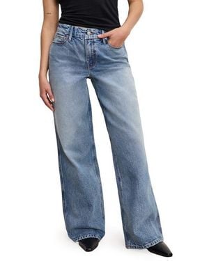 GOOD AMERICAN Good Petite Skate High Waist Wide Leg Jeans - Blue