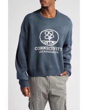 PacSun Connectivity Crop Sweater - Blue