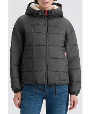 HUNTER Camille Crinkle Puffer Jacket - Black