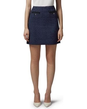 LK Bennett Charlee Tweed Miniskirt - Blue