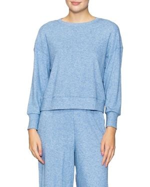 MELLODAY Relaxed Rib Top - Blue