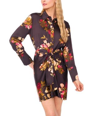 Ted Baker Laurel Floral Long Sleeve Shirtdress - Red