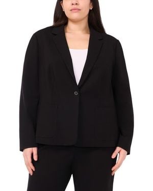 Halogen® One-Button Ponte Knit Jacket - Black