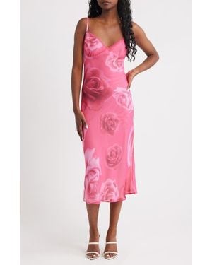 Bella Venice Avani Floral Midi Slipdress - Pink