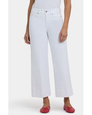 NYDJ Teresa High Waist Wide Leg Ankle Jeans - White