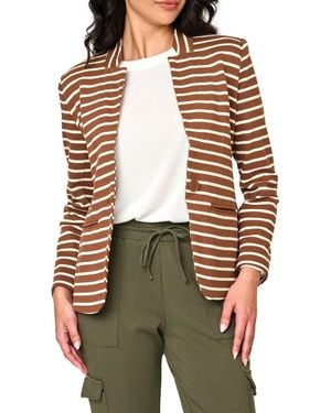 Gibsonlook Stripe Knit Blazer - Brown