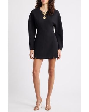 Acler Brotton Long Sleeve Minidress - Black