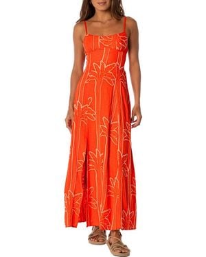 Maaji Palm Plantation Lupine Cover-Up Dress - Red
