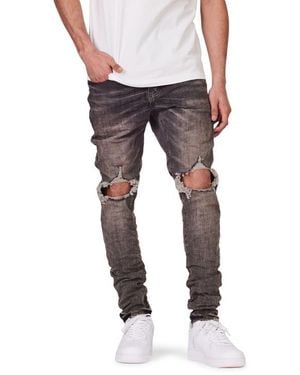 Purple Brand Ripped Stretch Skinny Jeans - Black
