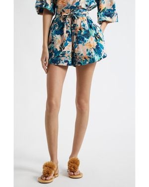 Ulla Johnson Rowan High Waist Shorts - Blue