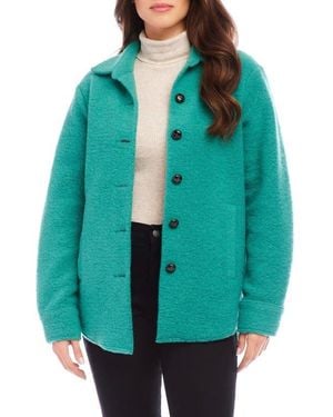Karen Kane Brushed Shirt Jacket - Green
