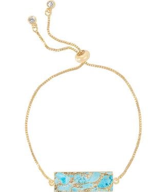 Saachi 18K Plated Mojave Rectangle Slider Bracelet - Metallic