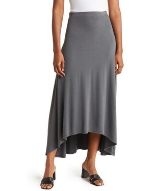 Go Couture Asymmetric Hi-Low Skirt - Gray