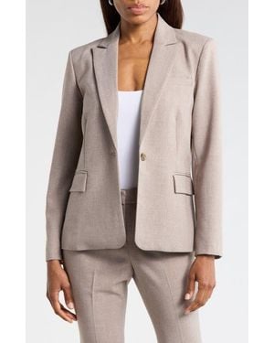 Amanda + Chelsea Oversize Heathered Blazer - Natural