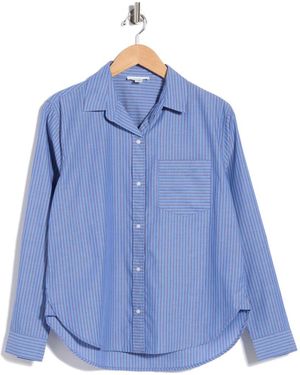 Beach Lunch Lounge Carson Stripe Button-Up Shirt - Blue