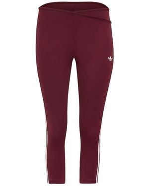 adidas Crossover Waist Performance Capri Leggings - Red