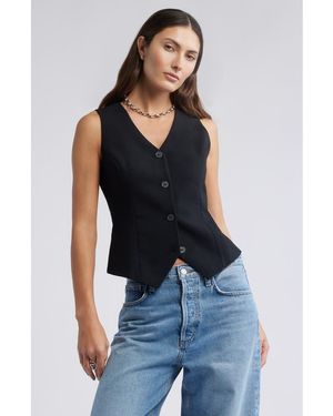 Open Edit The Icon Tailored Waistcoat - Black