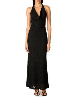 Nia Thalia Lace Halter Maxi Dress - Black