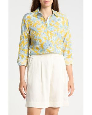 J.McLaughlin Britt Button Front Shirt - Yellow