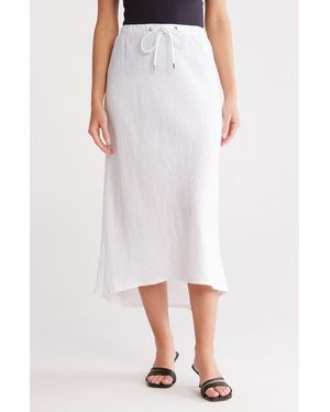 James Perse Bias Cut Linen Skirt - White