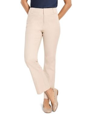 NIC+ZOE Plaza Ankle Demi Bootcut Pants - Natural