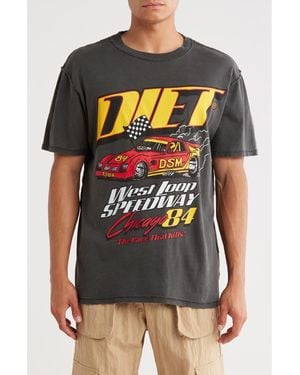 DIET STARTS MONDAY West Loop Speedway Graphic T-Shirt - Black