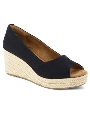 TOMS Rania Peep Toe Wedge Pump - Blue