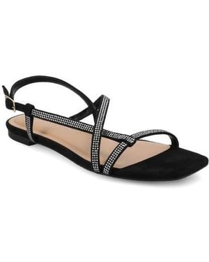 Journee Collection Francis Slingback Sandal - White