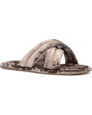 TORGEIS Cecilia Crisscross Strap Slipper - Brown