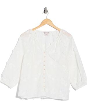 Nanette Lepore 3D Floral Top - White