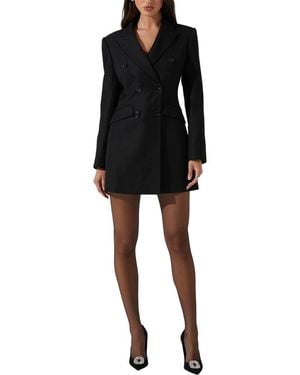 Astr Verity Long Sleeve Blazer Dress - Black