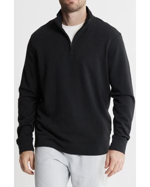 Jachs New York Tribeca Soft Touch Quarter Zip Pullover - Black