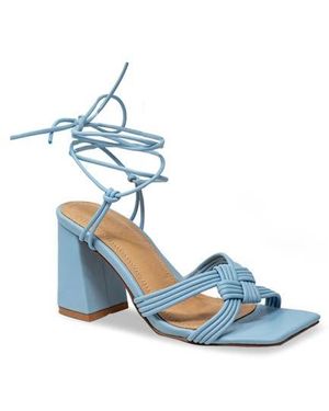 In Touch Footwear Jayden Ankle Wrap Sandal - Blue