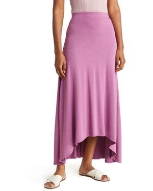 Go Couture Asymmetric Hi-Low Skirt - Pink