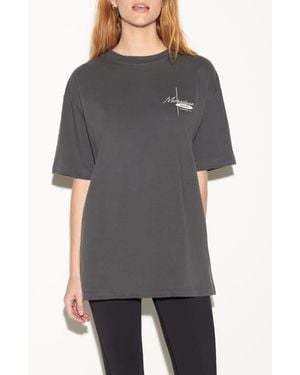 Spiritual Gangster Micro Motel Cotton Graphic Boyfriend T-Shirt - Gray