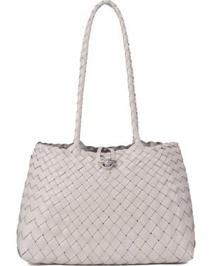 orYANY Kayla Woven Leather Shoulder Bag - Gray