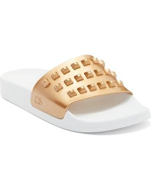 Carmen Sol Franco Waterproof Slide Sandal - Metallic