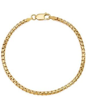 Queen Jewels Italian Round Box Bracelet - Metallic