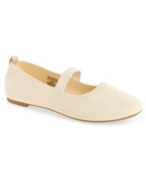 Danskin Shine Mary Jane Flat - Natural