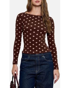 Blu Pepper Long Sleeve Knit Top - Red