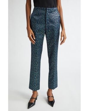 L'Agence Rebel Metallic Print Pants - Blue
