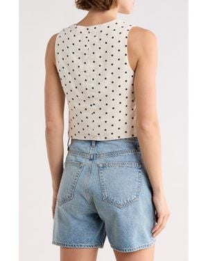 DL1961 Lizze Button Crop Top - Natural