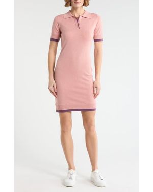 AREA STARS Trim Polo Dress - Pink