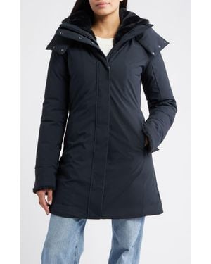 Save The Duck Samantah Faux Fur Lined Water Resistant Hooded Parka - Blue