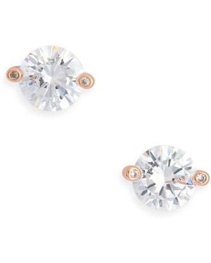 Kate Spade Brilliant Statements Duo Prong Stud Earrings - White